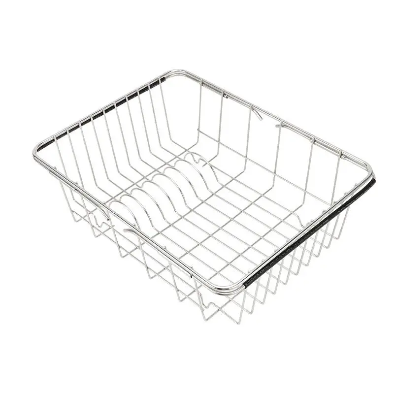 

Stainless Steel Kitchen Drain Rack Sink Storage Dish Drying Rack Holder Fruit Vegetable Drainer Insulation Tool Storage