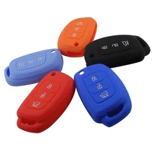 5 Cor 3 Botões Shell Chave Do Carro de Silicone Para Hyundai Sonata Fe Avante Porter Grandeur Sonata Santafe i30 Solaris ix35 Tampa Do Caso