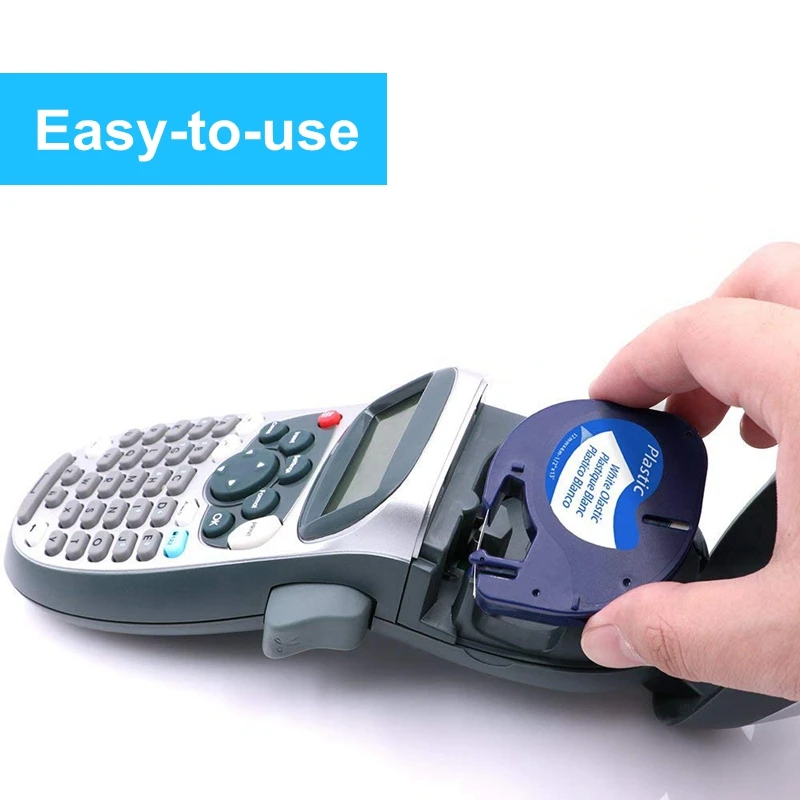 Unistar 5 шт. 91331 совместимая с лента Dymo Letratag 91201 черный на белом 12 мм пластиковая