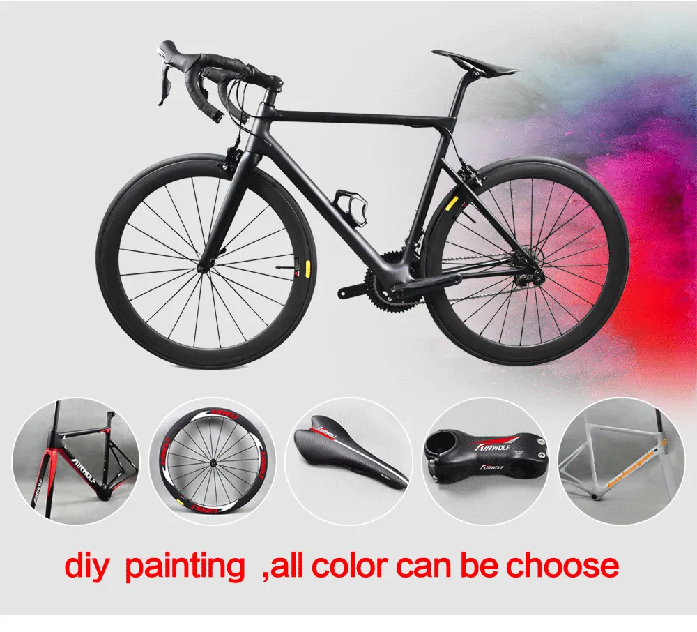 Discount 2018 Ultralight only 6.3kg carbon road bike with 50mm carbon wheels 5800/R8000/9000 Groupset Toray T1100 bicicleta carbon bike 11