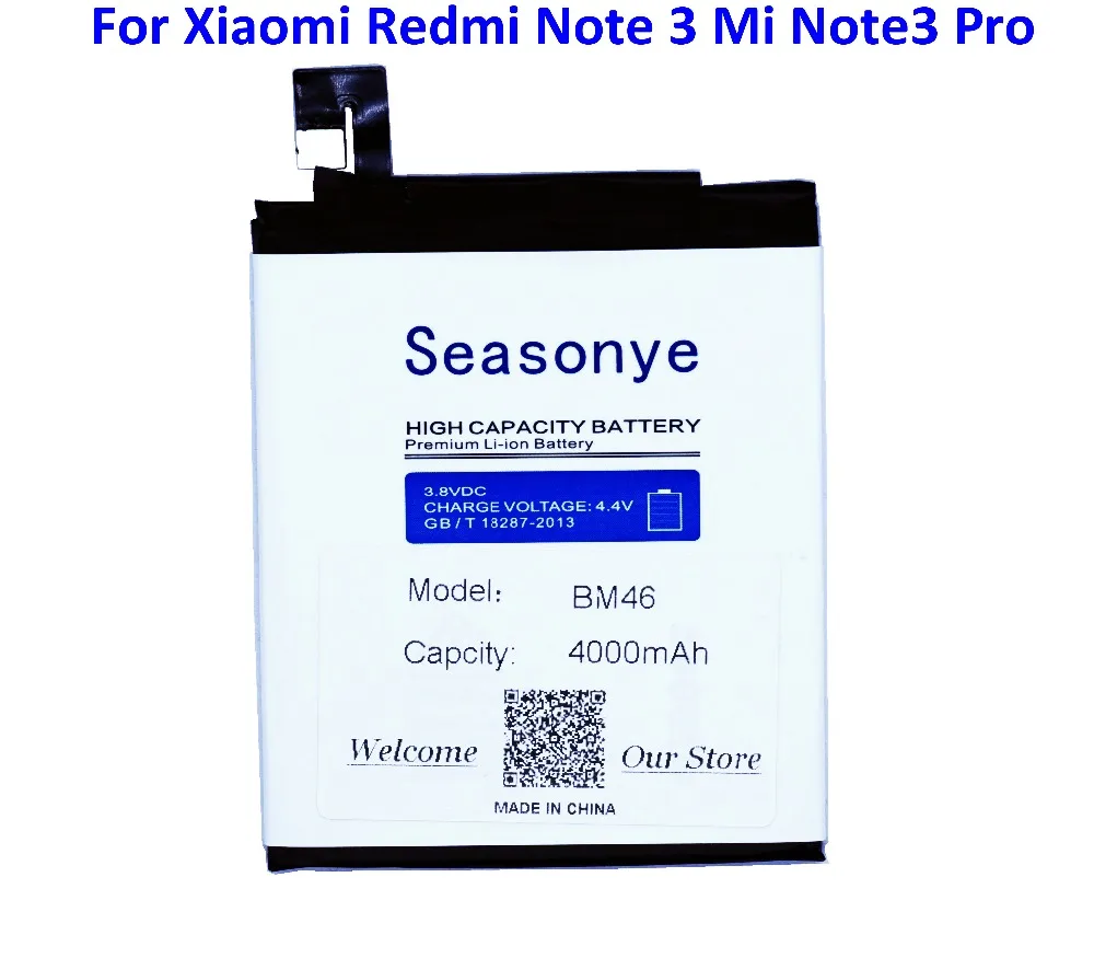 Seasonye 4000mAh / 15.4Wh BM46 / BM 46 Mobile Phone Battery For Xiaomi ...