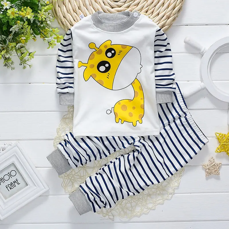 Spring infant baby boys girls clothes sets outfits cotton animal sports suit for newborn baby boys girls clothing pajamas sets