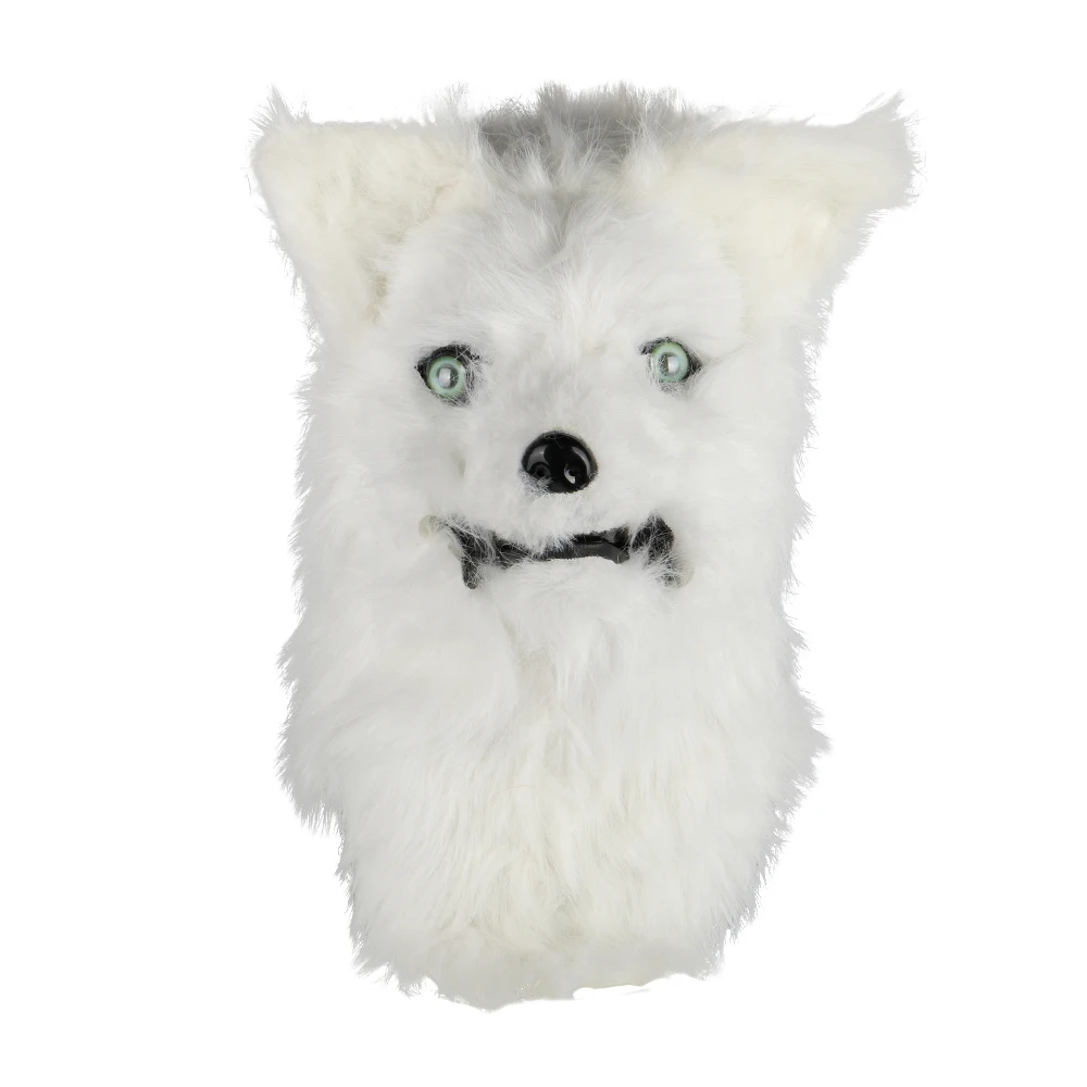 

Cosplay Latex Mask Carnival Prop Costume Masks Adult Animal White Dog Mask Can Open Mouth Cosplay Halloween Party