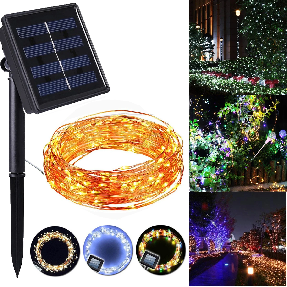 

200 LED Outdoor Solar Light String Home 22M Garden Copper Wire Light String Fairy Outdoor Solar Powered Christmas Party Decor