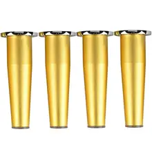 4 шт 8~ 20 см металлические ножки для мебели, регулируемые ножки для стола конусные опорные ножки подходят для Диванный кофейный столик Шкафы для ванной комнаты золото