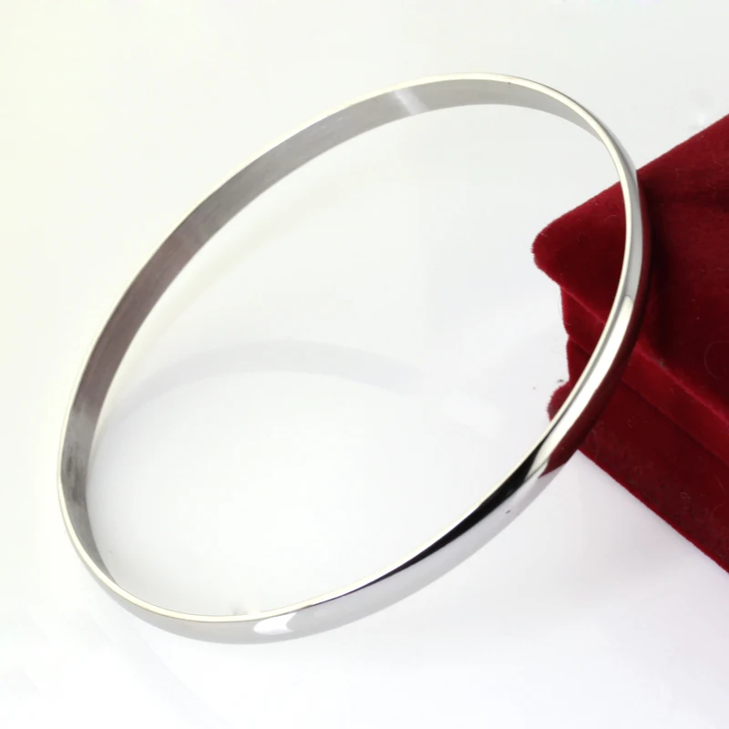 

Lot 5pcs in bulk Smooth Stainless Steel Silver Tone Round Cuff bangle bracelet 2.68'' for women Jewelry