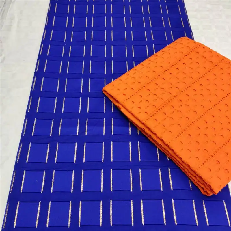 

African Net Lace Fabric French Swiss voile Cotton Embroidered High Quality Nigerian Laces Fabrics 2.5+2.5Yard/Lot ! J60952