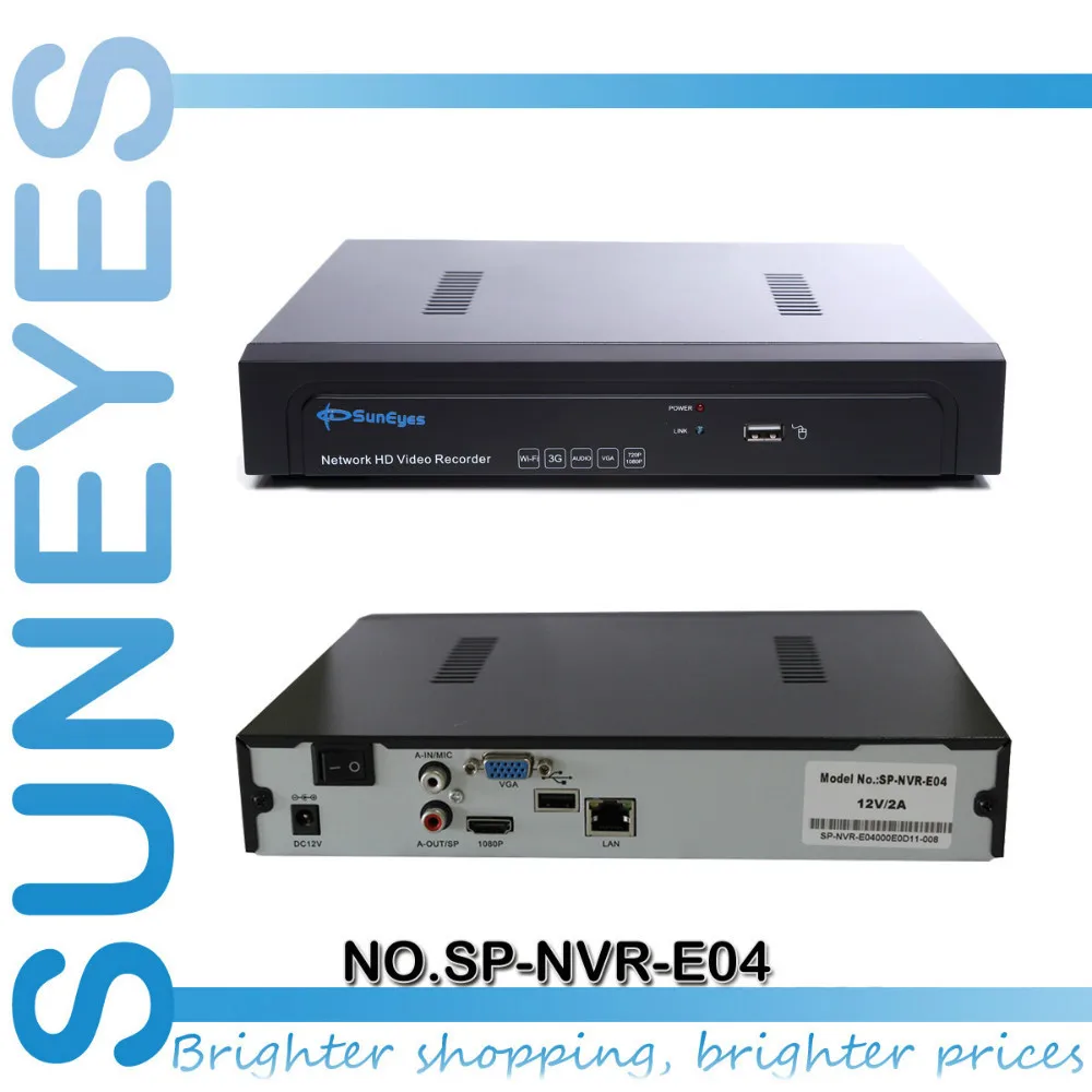 SunEyes SP-NVR-EH08 P2P 8ch NVR сетевой HD видео Регистраторы 720 P/1080 P ONVIF 1080P HDMI Выход 1U |