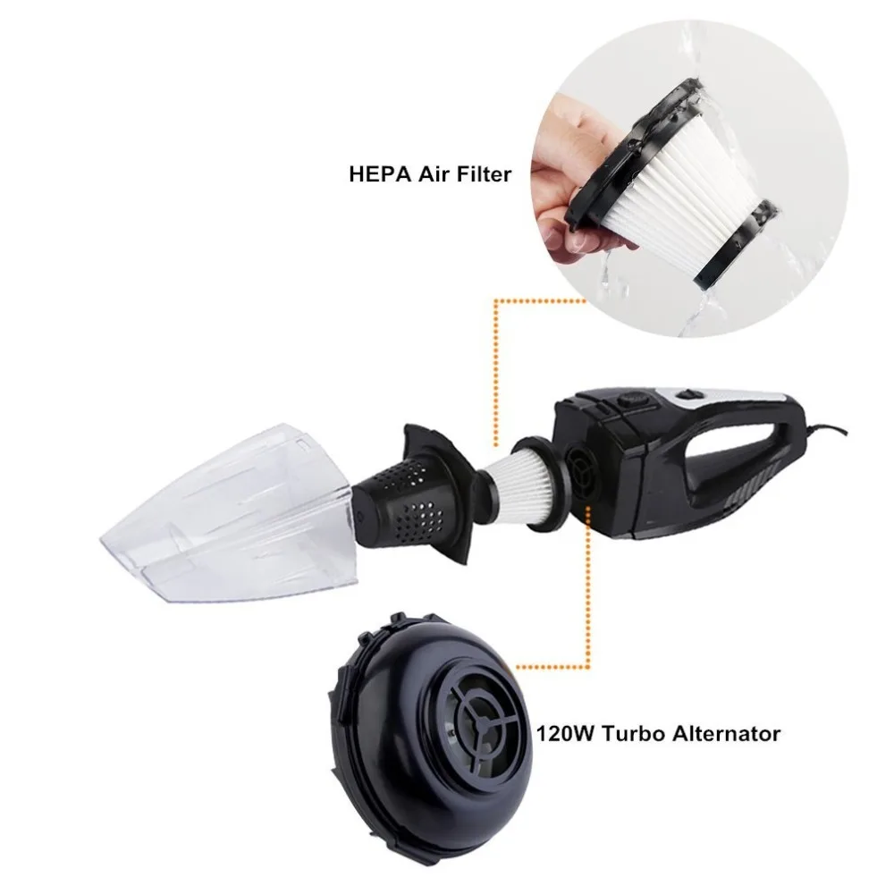120W Portable Car Vacuum Cleaner Wet&Dry Dual-use (13)