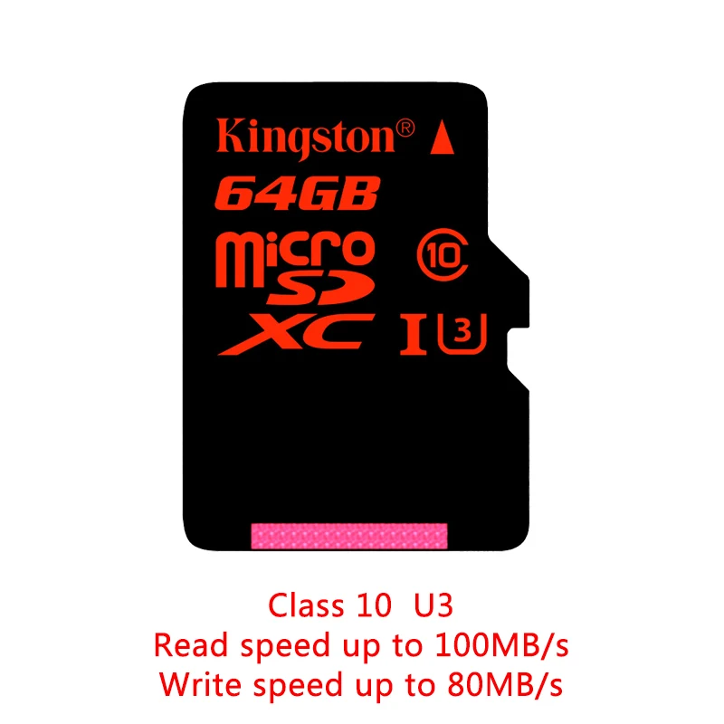 Kingston 16 Гб Micro SD карта класс 10 карт sd память 32 Гб мини SD карта 64 Гб TF карта UHS-I 128 Гб карта памяти для мобильного телефона - Емкость: 100MB U3 64GB