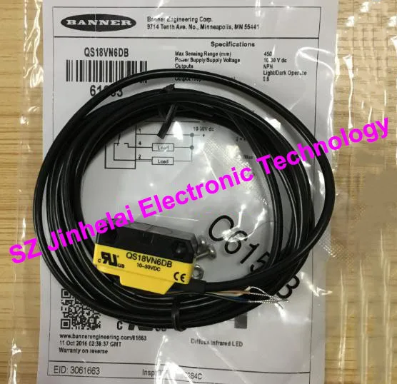 

New and original BANNER QS18VN6DB, QS18VP6DB Photoelectric switch, Photoelectric sensor