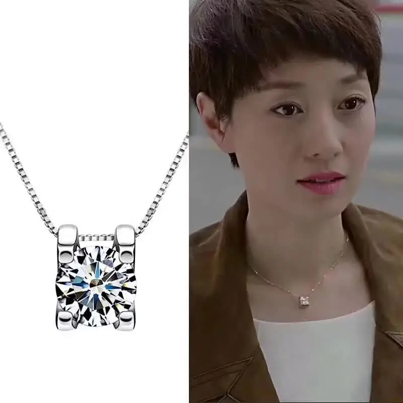 Самый блестящий камень! Moissanit diamond Подвески и 18 К Золото Классический ювелирных украшений для женщин свадеб белый драгоценный камень