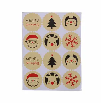 

120PCS/10sheets Merry Christmas Theme Sealing sticker DIY Gifts posted Baking Decoration package Multifunction label