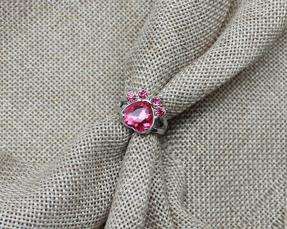 Paw Birthstone Ring