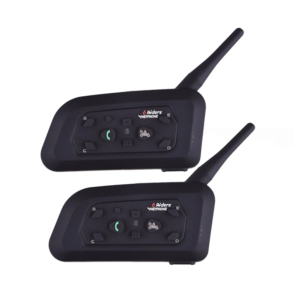 Vnetphone V6 Helmet Intercom walkie talkie 6 Riders 1200M Communication Interphone Motorcycle Bluetooth Helmet Headset