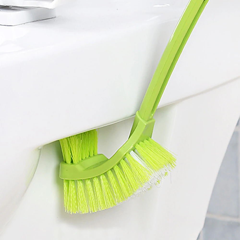 Curved Handle Toilet Brush Toilet Cleaning Brush Back No Dead Toilet ...
