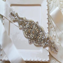 Shidianyi 10 шт горный хрусталь и жемчуг бисером Свадебная аппликация с лентой на голову аппликация мотивы со стразами идеально сочетаются с нарядным Wedding-RA005-Y9514