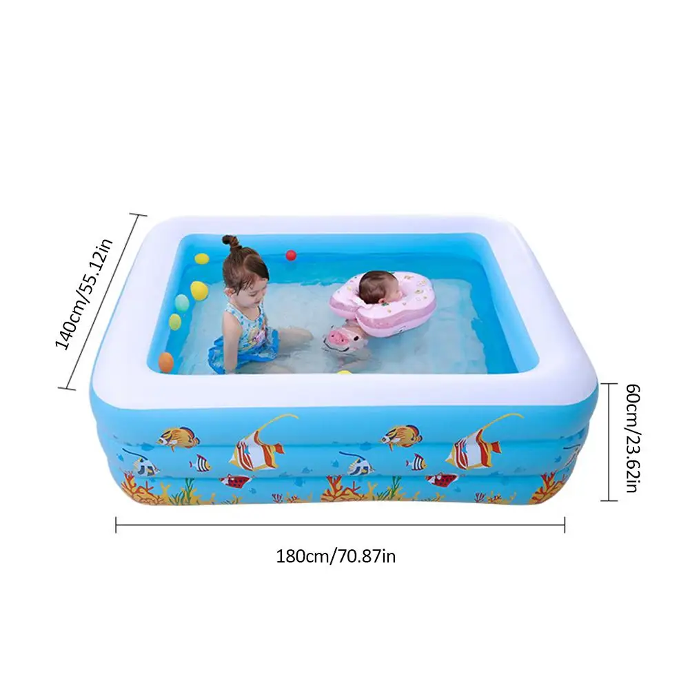 Бытовой надувной бассейн детские водные игрушки семья ребенок портативный надувной бассейн подходит для 1-3 человек