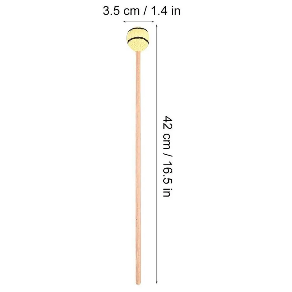 Лидер продаж-1 пара молотков Marimba, ударных молотков с головкой из пряжи и гладкой деревянной ручкой для профессионалов