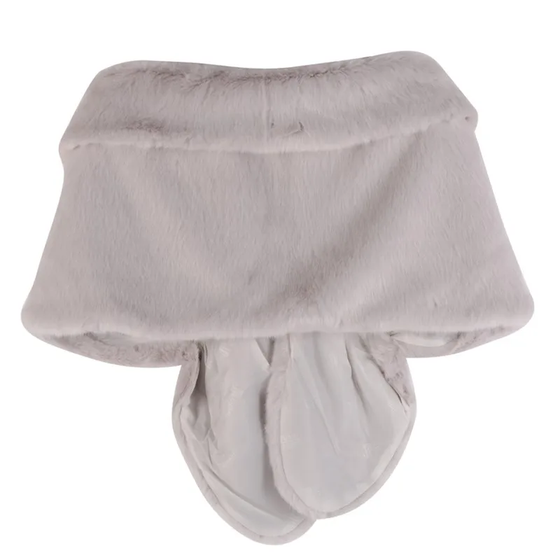 Women Faux Rabbit Fur Coats Jackets Noble Bridal Wedding Faux Fur Long Shawl Stole Wrap Shrug Scarf Coats