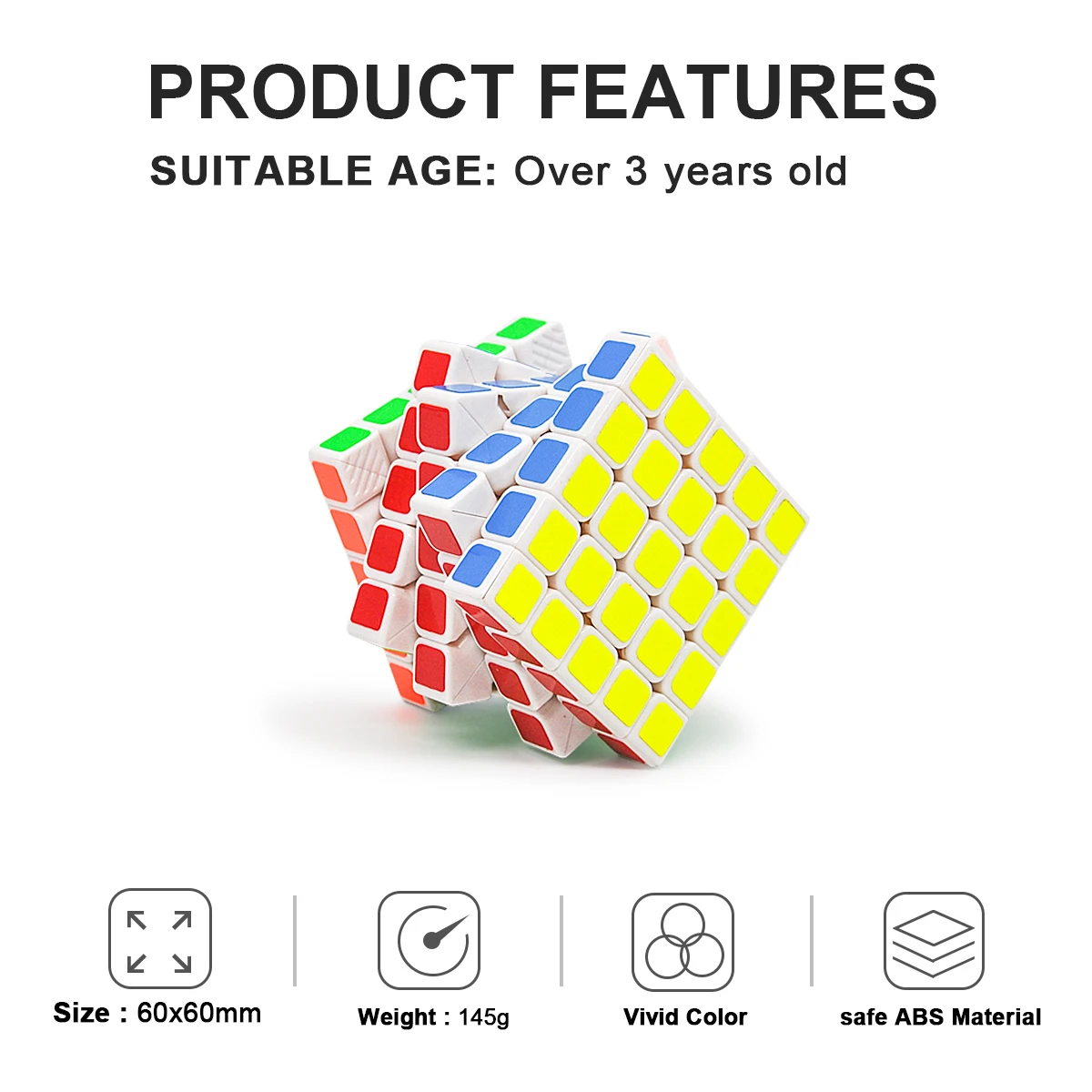 Neo Cube 5x5x5 Cubo Magico, волшебный куб, головоломка, скоростные кубики, без наклеек, кубический антистресс, 5 на 5, игрушки для детей
