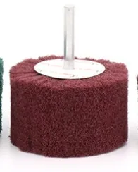 6 мм щетка для чистки, абразивное колесо, нейлоновое волокно, шлифовальная Шлифовальная головка, Полировочный диск, волоконный шлифовальный круг для Dremel - Цвет: Red without sand