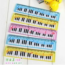 60 шт. Kawaii 15 см ученическая линейка корейские канцелярские принадлежности красивые пианино выпрямитель весы офисная Мини Портативная линейка пластиковая музыкальная линейка