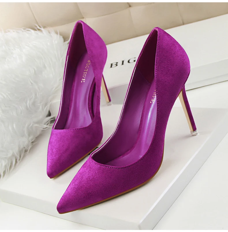 Women's Pumps Shoes High Heels Womens Slip-on High Heels Sandals Women Purple Comfortable Silver Women Pumps Shoes Office Lady   (4)