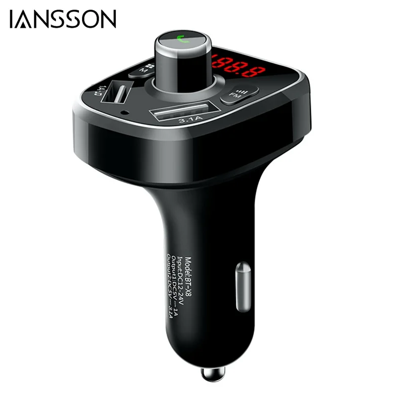 

HD sound car Bluetooth MP3 music player kit FM wireless transmitter support TF card / U disk dual USB charging phone universal