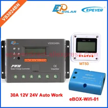 Wifi BOX for wireless control MT50 Meter for user setting EPEVER VS3024BN PWM LCD display solar new series controller regulator