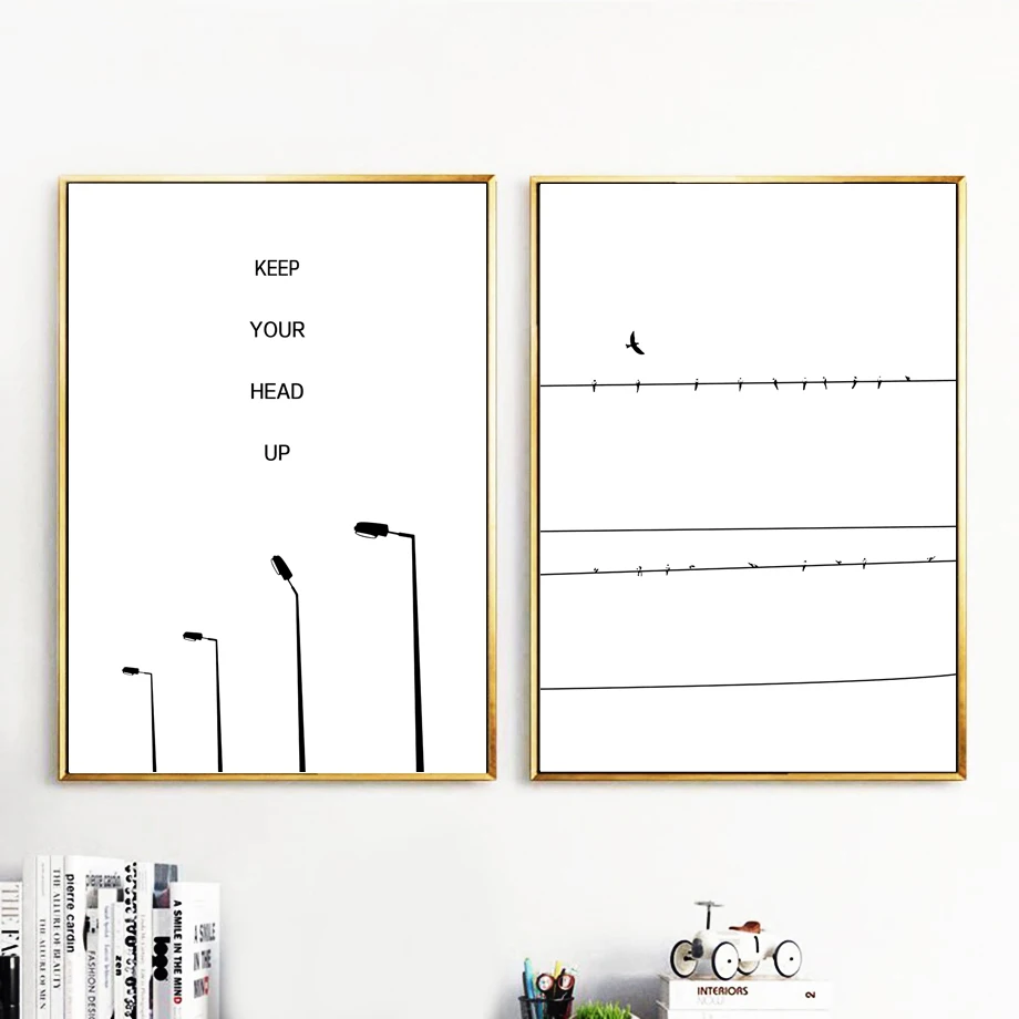 

Abstract Line Quotes Wall Art Canvas Painting Posters And Prints Nordic Poster Black White Wall Pictures For Living Room Decor