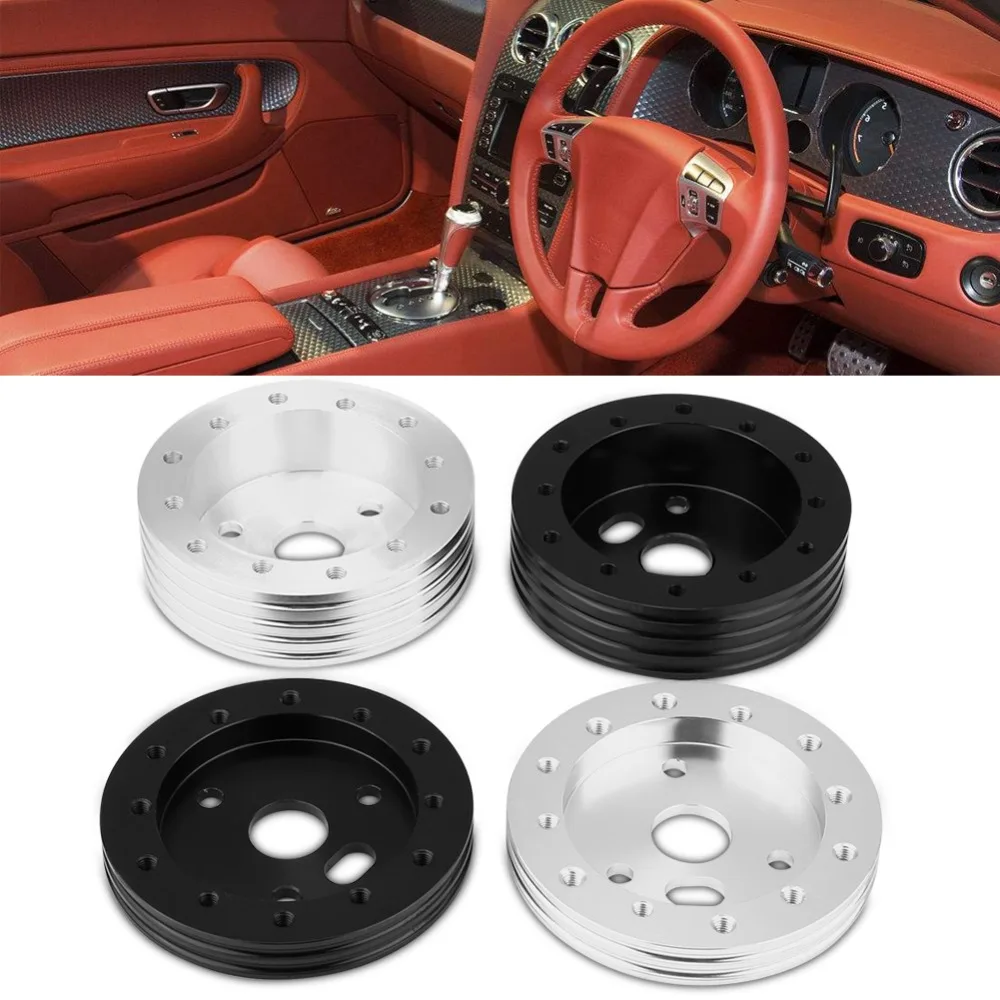 Universal Steering Wheel Hub Adapter Aluminum 0.5/1 Inch 6 Hole Car