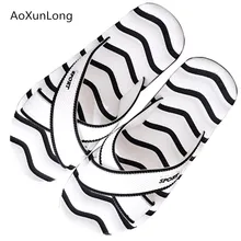 AoXunLong/летние шлепанцы для мужчин, Модные Полосатые уличные тапочки, Нескользящие массажные мужские тапочки, большие размеры 39-45, мужские шлепанцы