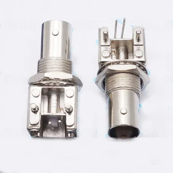 

10PCS - 500PCS BNC-KWE Female Plug Elbow Head Four Pins Video Monitor PCB Panel Connector 90 Degree