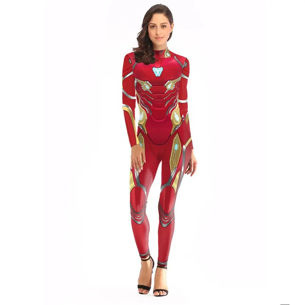 

PLstar Cosmos iron Man 3D Print Gwen Stacy Costume Costume Harleen Quinz Halloween and Cosplay Party Female Zentai Suiaq
