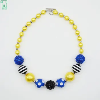 

Girls Chunky Bead Necklace Princess Bubblegum Beaded Collar 2020 New Fashion Jewelry Kids Chunky Bead Necklace