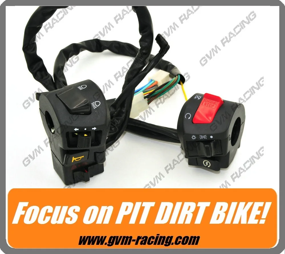 Free Shipping fog light+emergency light motorcycle Switch Power 12V