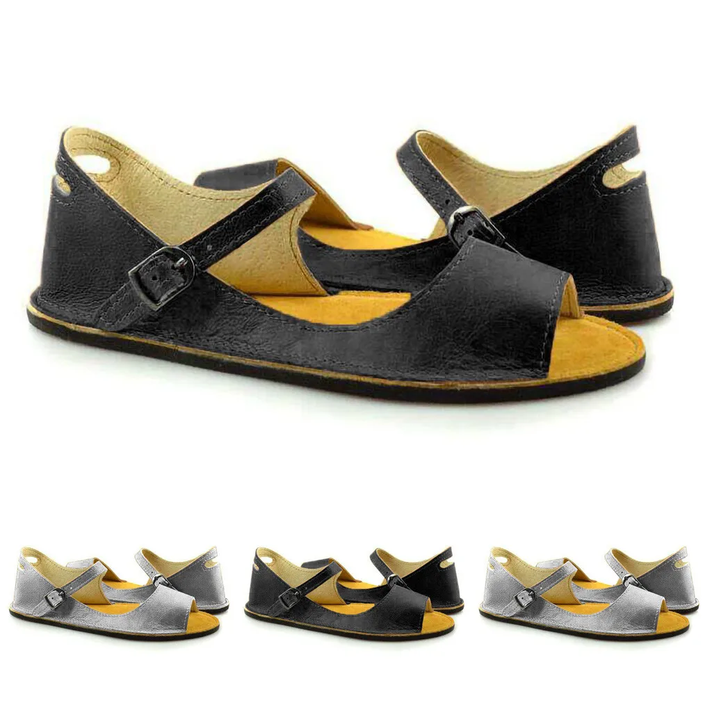

New Store sandalias mujer 2019 Summer Women's Sandals Retro Buckle-Strap platform Student Flats Open-Toe Shoes buty damskie %20