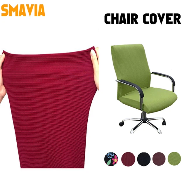 Smavia Modern Spandex Computer Chair Cover 100 Polyester Elastic Smavia Modern Spandex Computer Chair Cover 100 Polyester Elastic Fabric Office 12 Colors