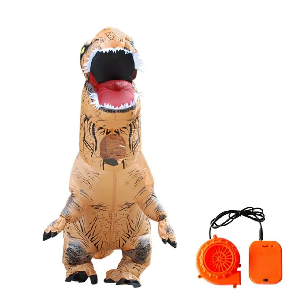 Милые надувные животные динозавра костюмы Смешные Хэллоуин вечерние Косплэй Blowup костюм Одежда для Для детей