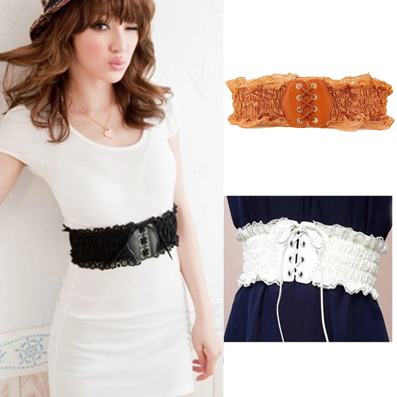 Модные кружевные эластичные Широкие Свадебные дизайнерские пояса и ...
