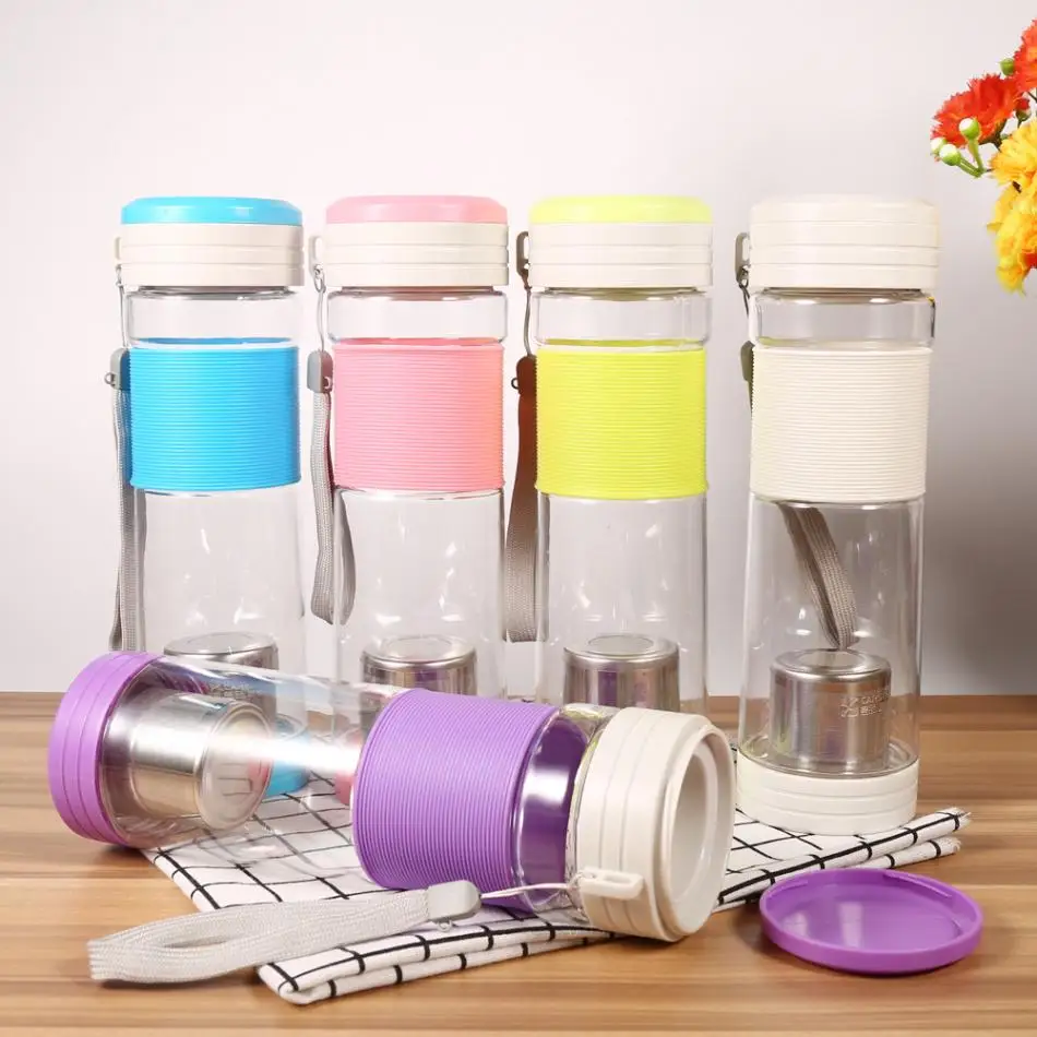 

550ML Portable Leak-Proof Seal Large Capacity Sport Bicycle Water Bottles Tea Bottlle&Cover Lip Filter for Sports Travel Office