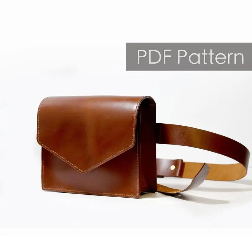 

DIY Leather bag Sewing Pattern Leather Template PDF Patterns Leather Women HandBag Shoulder BAG English Version Instruction