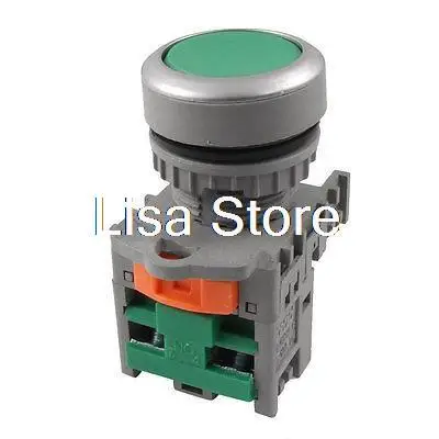 

TN2BF Green Sign Momentary Push Button Switch Non Lock 22mm NO 2 Screw Terminals