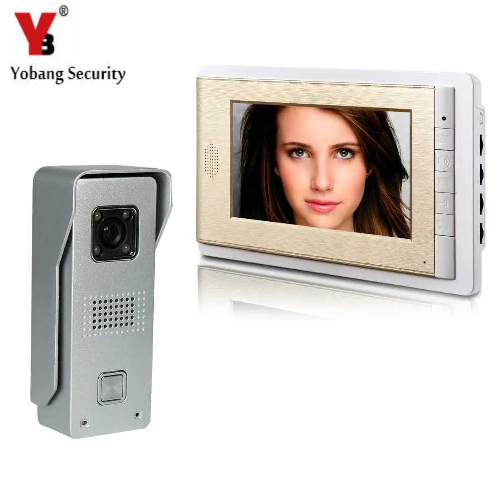 

YobangSecurity Video Intercom Monitor 7" Video Doorbell Phone Door Phone Home Security Color Wired for House Office Apartment