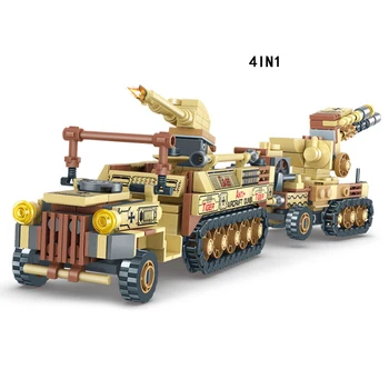 

ww2 germany Caucasus mountain hawk squad building block world war army figures 4in1 batisbrick tracked carrier bricks toys