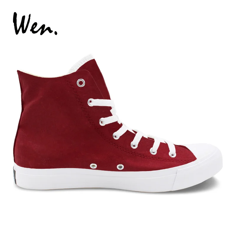 Noël Aider Joyeux Vulcaniser Plumes À Toile Wen Espadrilles La Chaussures Unisexe Haute Thème Plat Sneakers Design Peint Personnalisé Main UzMVSpq