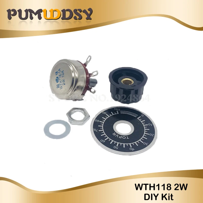 1 set WTH118 DIY Kit Parts 2W 1A Potentiometer 1K 2.2K 4.7K 10K 22K 47K