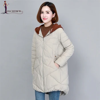 

Women Down Cotton Jackets Winter parkas 2018 New Korean Mid Long Winter Thick Coats Ladies Warm Fashion Hooded Outerwear XY671