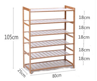 Полка для обуви, простая бамбуковая стойка для хранения обуви, многослойная простая домашняя сборная полка для обуви - Цвет: 23
